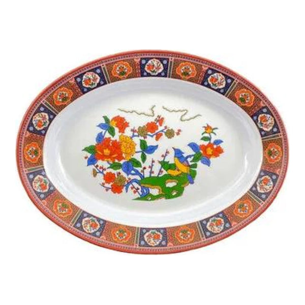 Thunder Group 2109TP Peacock 7 oz Melamine Deep Platter, Pack of 12