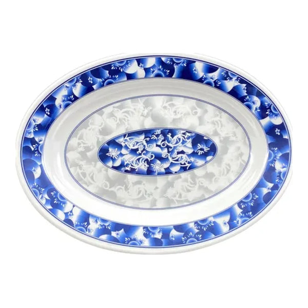 Thunder Group 2110DL Blue Dragon 9 oz Melamine Deep Platter, Pack of 12