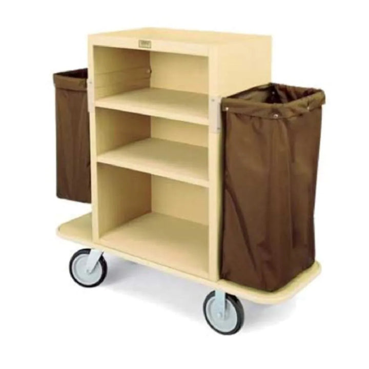 Forbes Industries 2193-42 56" Plastic Housekeeping Cart with Three Shelves Extra Tall - The Horecastore