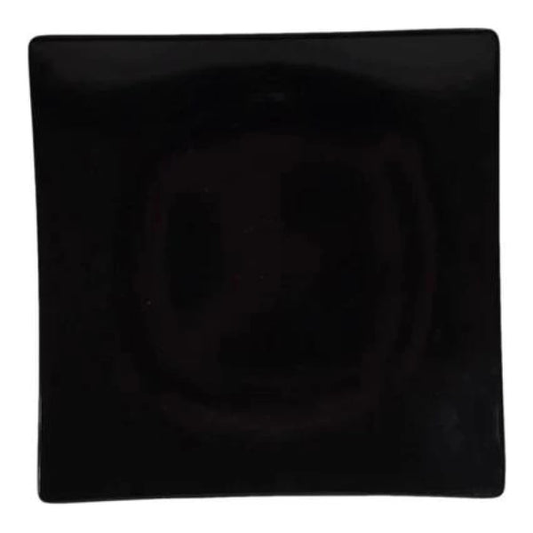 Thunder Group 24006BK Classic Black 6" x 6" Square Melamine Flare Plate, Pack of 12