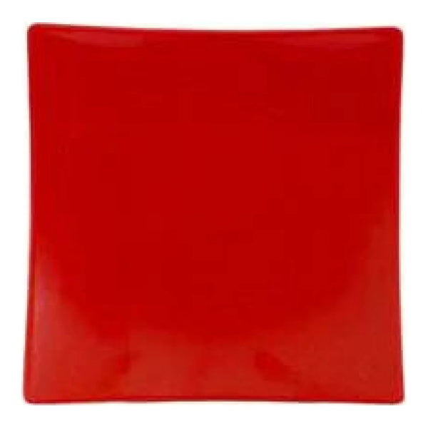 Thunder Group 24006PR Classic Pure Red 6" x 6" Square Melamine Flare Plate, Pack of 12