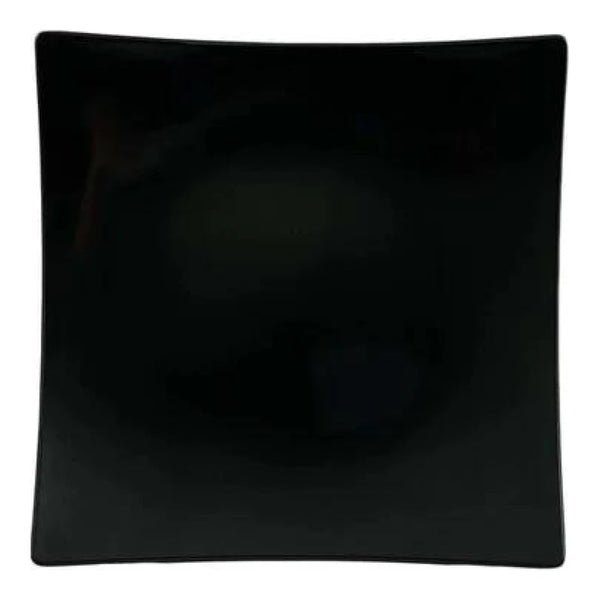 Thunder Group 24007BK Classic Black 7-3/8" x 7-3/8" Square Melamine Flare Plate, Pack of 12