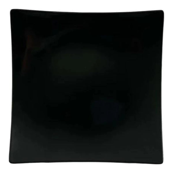 Thunder Group 24010BK Classic Black 10" x 10" Square Melamine Flare Plate, Pack of 12