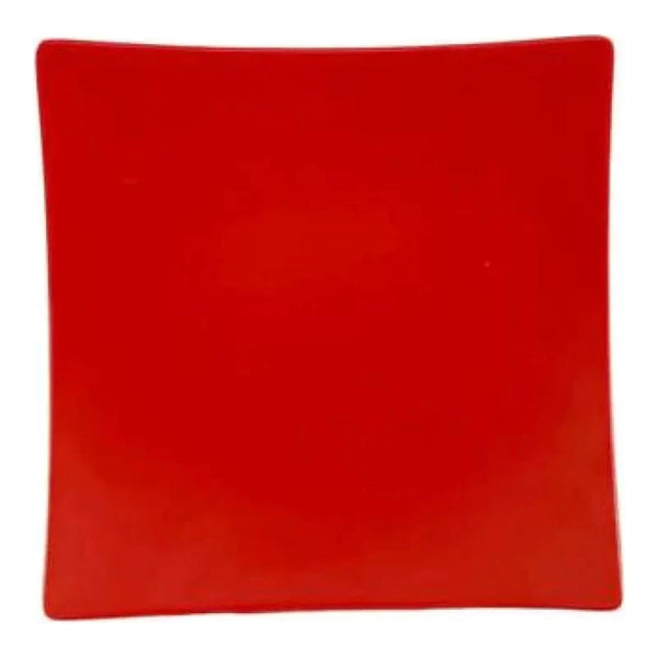 Thunder Group 24010PR Classic Pure Red 10" x 10" Square Melamine Flare Plate, Pack of 12