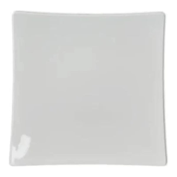 Thunder Group 24010WT Classic White 10" x 10" Square Melamine Flare Plate, Pack of 12