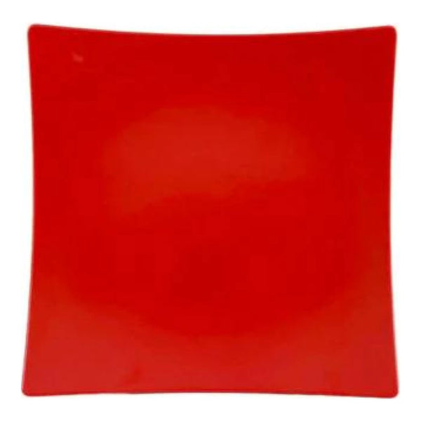 Thunder Group 24012PR Classic Pure Red 12-3/8" x 12-3/8" Square Melamine Flare Plate, Pack of 12