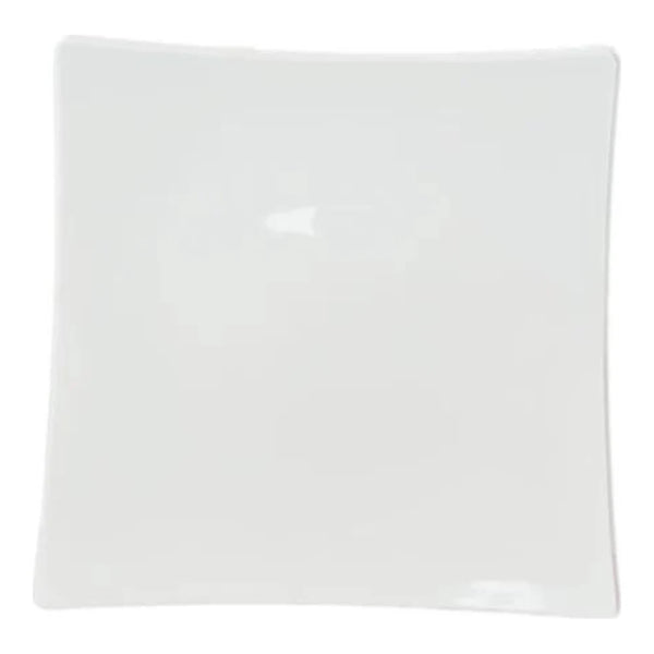 Thunder Group 24012WT Classic White 12-3/8" x 12-3/8" Square Melamine Flare Plate, Pack of 12