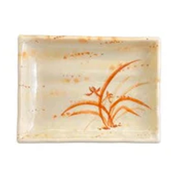 Thunder Group 2404 Gold Orchid 3 oz Melamine Wave Square Sauce Dish, Pack of 12