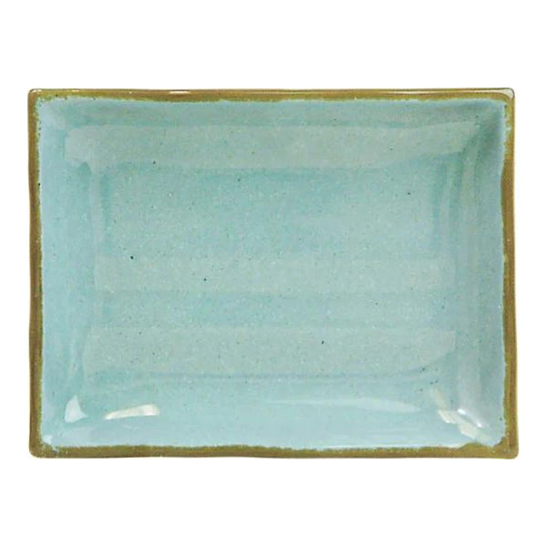 Thunder Group 2406SS Seaside 6-1/4" x 4-3/4" Melamine Wavy Rectangular Plate, Pack of 12