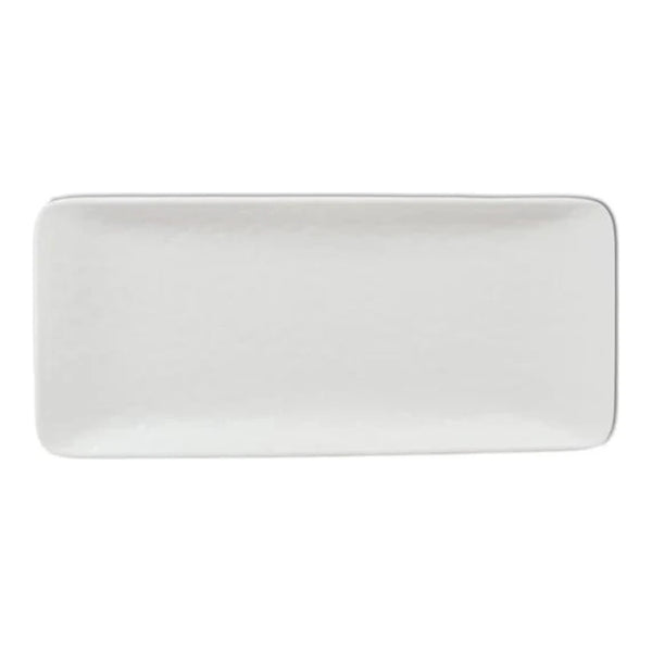 Thunder Group 24110WT Classic White 11-1/4" x 5" Melamine Rectangular Plate, Pack of 12