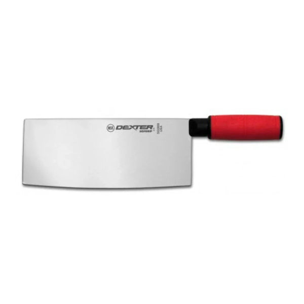 Dexter Russell 24533R SofGrip 8" x 3 1/4" Chinese Chef's Knife Red Handle SG5888R-PCP