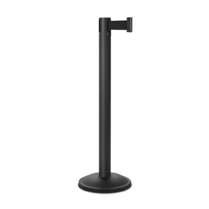 Forbes Industries 2700 12.5" Value-Plus Series Post with Integrated Beltrac and Weighted Base Textured Black Finish