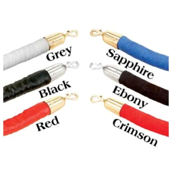 Forbes Industries 2781-4 Rope Vinyl 4-ft. L With Brushed Stainless Steel Snap Hooks - The Horecastore