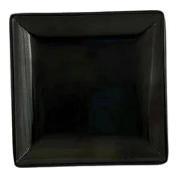 Thunder Group 29007BK Classic Black 7-1/4" x 7-1/4" Melamine Square Plate, Pack of 12