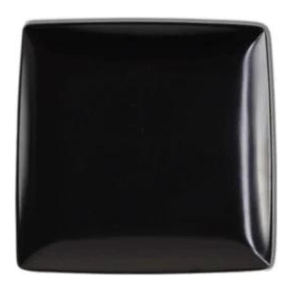 Thunder Group 29006BK Classic Black 6" x 6" Melamine Square Plate, Pack of 12