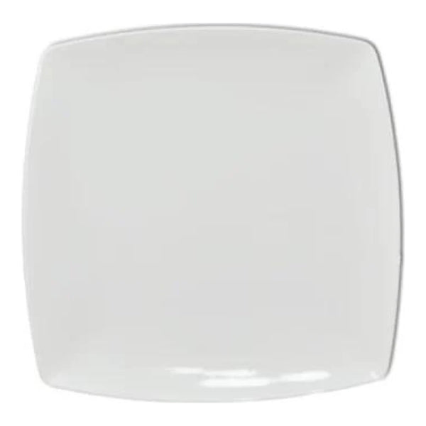 Thunder Group 29009WT Classic White 9" x 9" Melamine Square Plate, Pack of 12