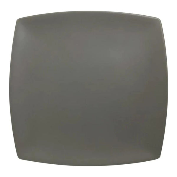 Thunder Group 29010SG Classic Stone Grey 10" x 10" Melamine Square Plate, Pack of 12