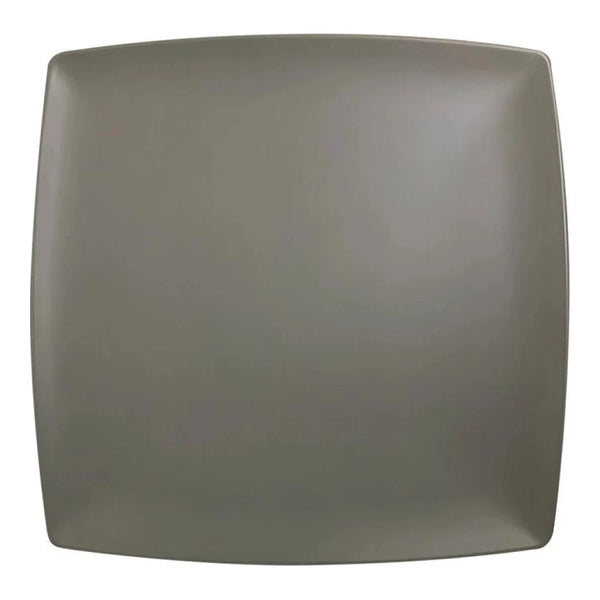 Thunder Group 29012SG Classic Stone Grey 12" x 12" Melamine Square Plate, Pack of 12