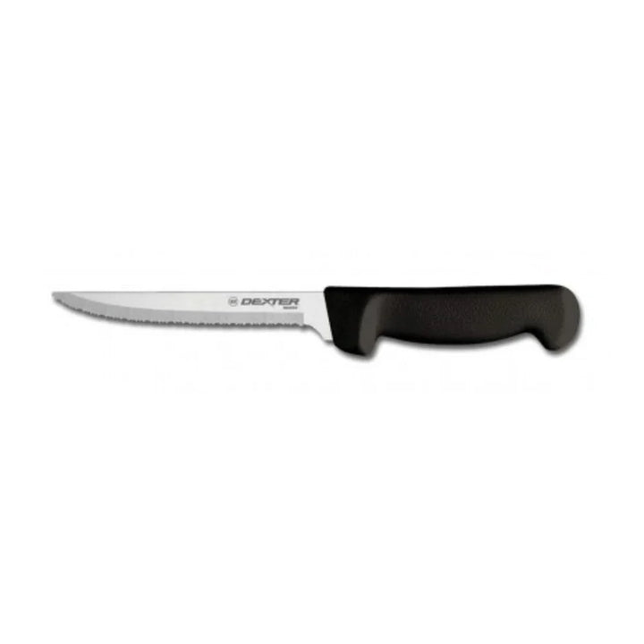 Dexter Russell 31627B Basics 6" Scalloped Utility Knife Black Handle P94847B