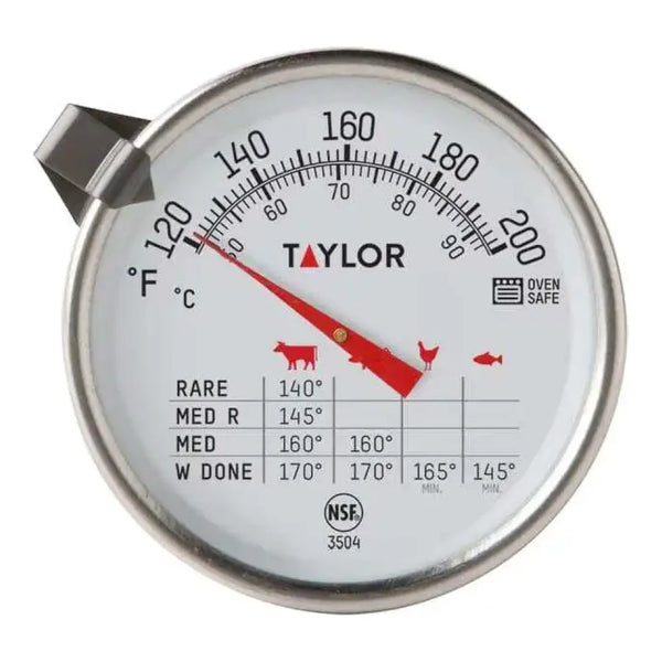 Taylor 3504FS Analog Meat Thermometer, 120 - 210 F