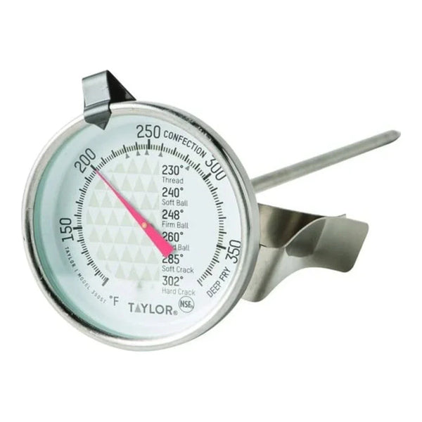 Taylor 3505 2" Dial Deep-frying Probe Thermometer, 100 - 380 F