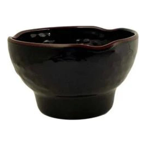 Thunder Group 3704TM Tenmoku 10 oz Melamine Wavy Rice Bowl, Pack of 12