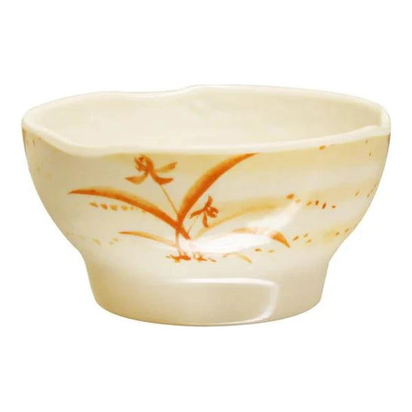 Thunder Group 3704 Gold Orchid 10 oz Melamine Wavy Rice Bowl, Pack of 12