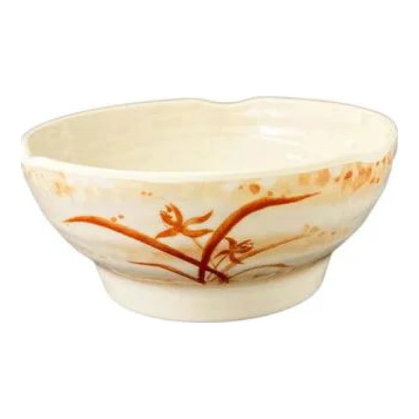 Thunder Group 3707 Gold Orchid 23 oz Melamine Wavy Soup Bowl, Pack of 12