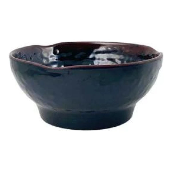 Thunder Group 3707TM Tenmoku 23 oz Melamine Wavy Soup Bowl, Pack of 12