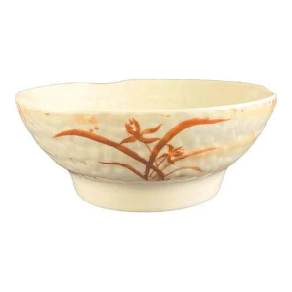 Thunder Group 3708GD Gold Orchid 38-1/2 oz Melamine Wavy Soup Bowl, Pack of 12