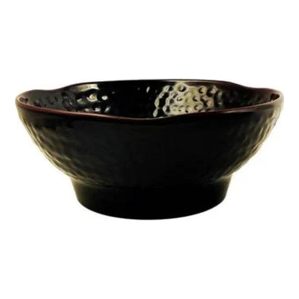 Thunder Group 3708TM Tenmoku 38-1/2 oz Melamine Wavy Soup Bowl, Pack of 12