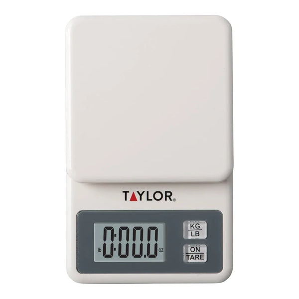 Taylor 3817 11 lb. White Compact Digital Kitchen Scale