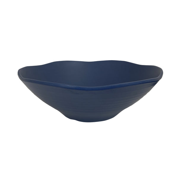 Thunder Group 39093SB Classic Stone Blue 45 oz Melamine Wavy Soup Bowl, Pack of 12