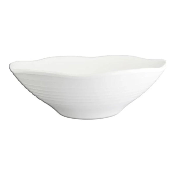 Thunder Group 39093WT Classic White 45 oz Melamine Wavy Soup Bowl, Pack of 12