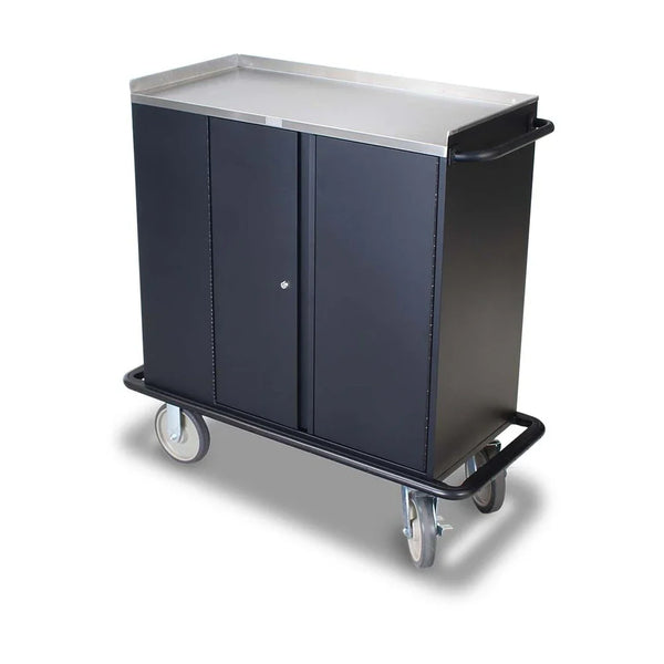 Forbes Industries 4402 47.5" Beverage Restocking Cart Powder-epoxy Cabinet Finish Stainless Steel Top Tray