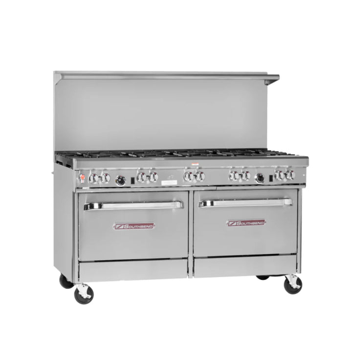 Southbend 4601AD Ultimate Natural Gas Range 60”, 10 Non-Clog Burners, Standard Grates With Standard And Convection Oven Base 407000 BTU