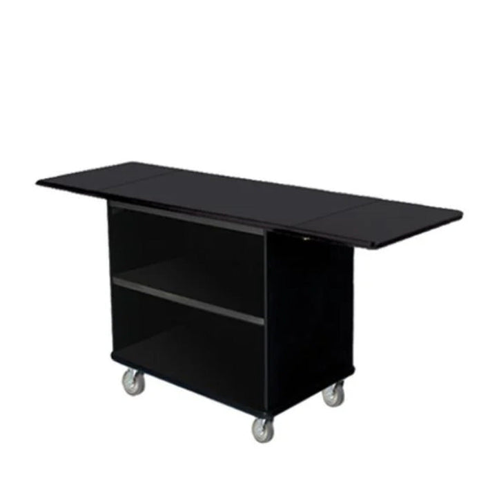 Forbes Industries 4792-EN 44.75" Coffee/Beverage Cart With Two Drop leaves and Two Fixed Shelves - The Horecastore