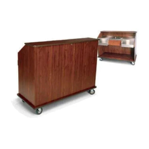 Forbes Industries 4847-8 96" Mobile Bar Open Cabinet With Two Stainless Steel Sinks. - The Horecastore