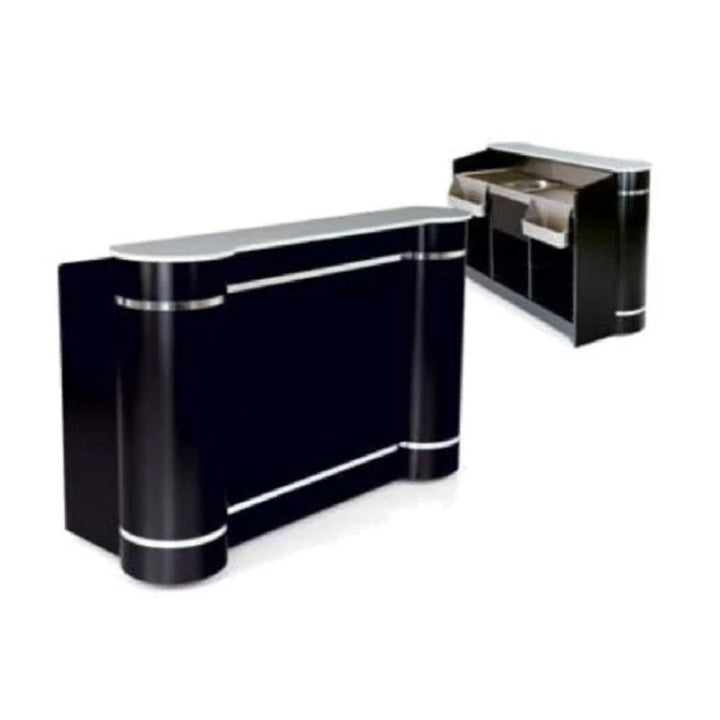 Forbes Industries 4875-8 99" Mobile Bar With Two Stainless Steel Sinks - The Horecastore