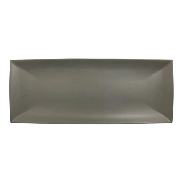 Thunder Group 49208SG Classic Stone Grey 20" x 8" Melamine Rectangle Tray, Pack of 12