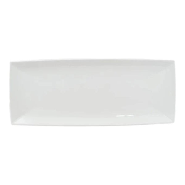 Thunder Group 49208WT Classic White 20" x 8" Melamine Rectangle Tray, Pack of 12