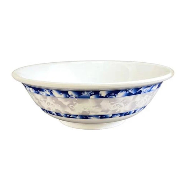 Thunder Group 5095DL Blue Dragon 96 oz Melamine Rimless Bowl, Pack of 12