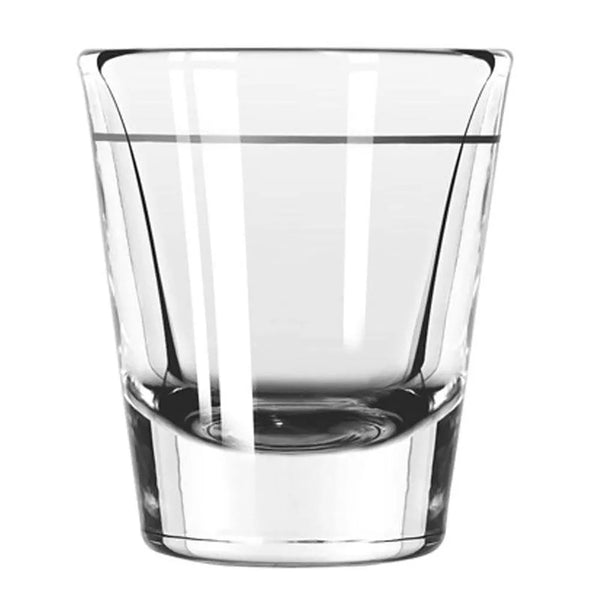 Libbey 5126/A0007 2 oz. Fluted Whiskey / Shot Glass with 1 oz. Cap Line - Case of 48 Pcs
