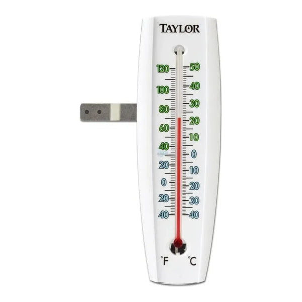 Taylor 5153 7.625" Curved Window Thermometer, -40 to 120 F