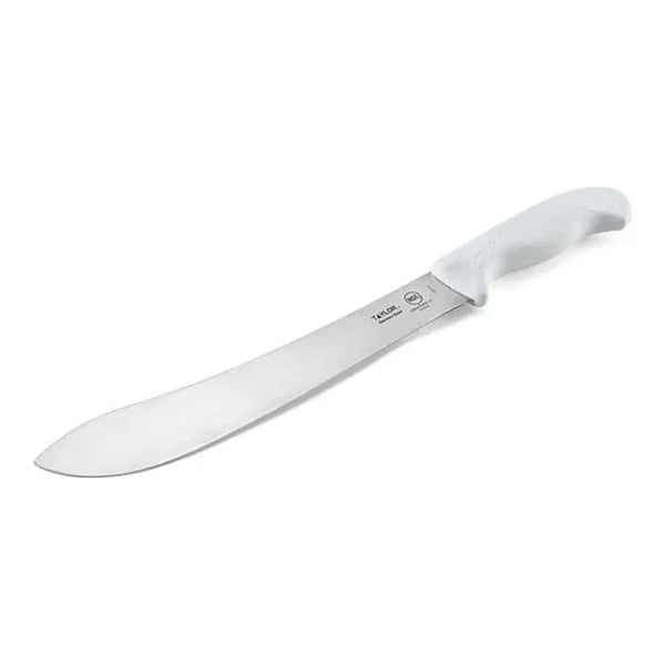 Taylor 5248363 10" Butcher Knife with White Silicone Handle