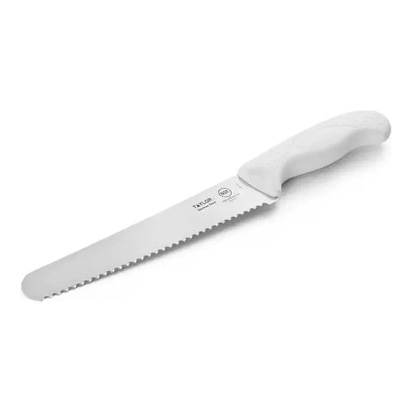 Taylor 5248373 8" Bread Knife with White Silicone Handle