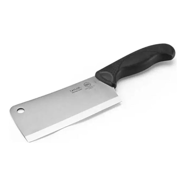 Taylor 5248376 6" Cleaver with Black Silicone Handle