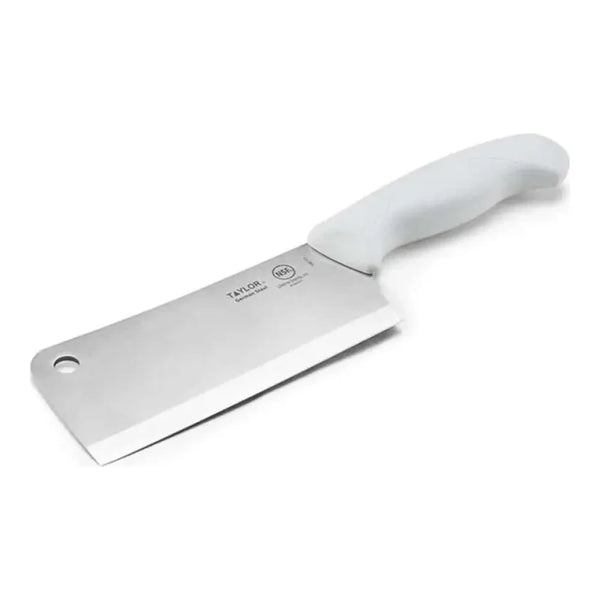 Taylor 5248377 6" Cleaver with White Silicone Handle