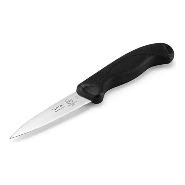 Taylor 5248384 3.5" Paring Knife with Black Silicone Handle