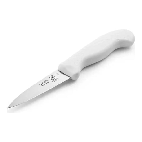 Taylor 5248385 3.5" Paring Knife with White Silicone Handle